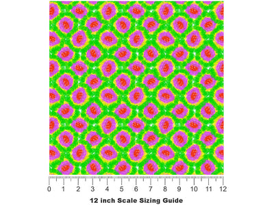 Abstract Floral Tie Dye Vinyl Film Pattern Size 12 inch Scale~Rwraps Abstract Floral Tie Dye Sizing Chart~2