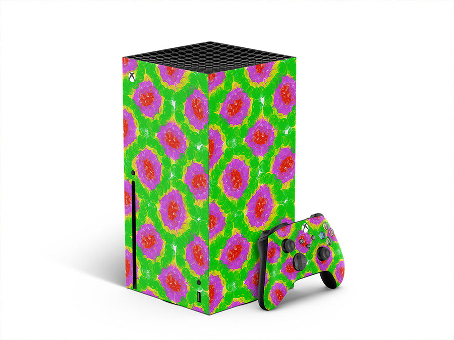 abstract floral tie dye XBOX DIY Decal