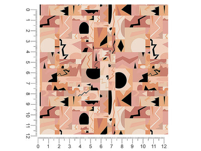 abstract salmon mosaic 1ft x 1ft Craft Sheets