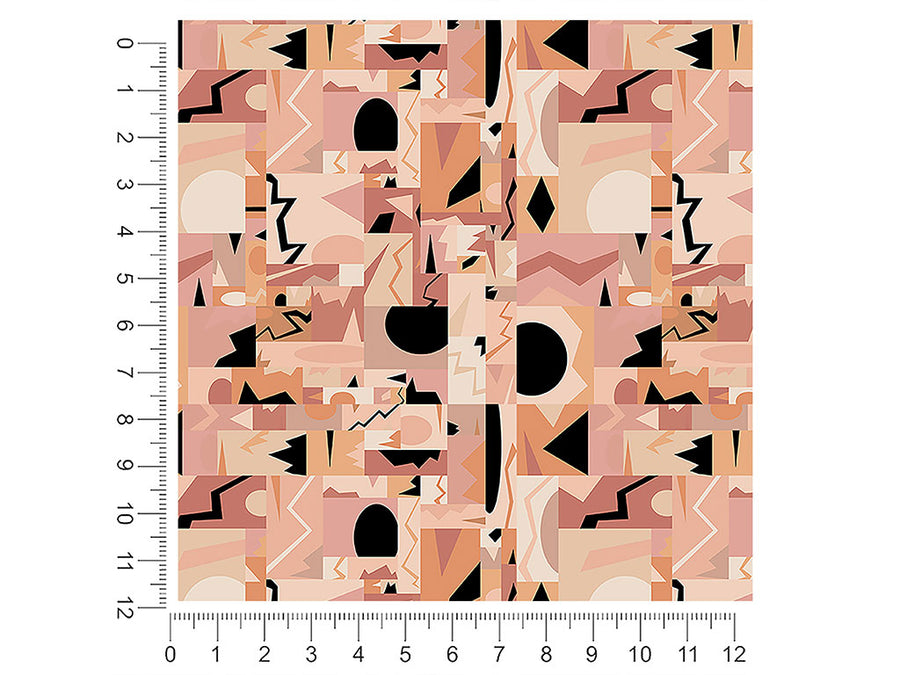 abstract salmon mosaic 1ft x 1ft Craft Sheets