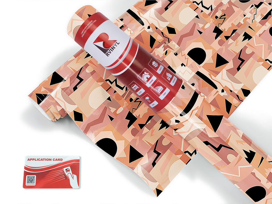 abstract salmon mosaic Craft Vinyl Roll