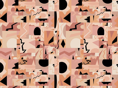 Abstract Salmon Mosaic Vinyl Wrap Pattern~Rwraps Series 914 Digitally Printed Vinyl Wrap~0