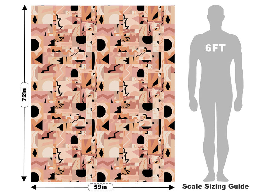 Abstract Salmon Mosaic Vehicle Wrap Scale~Rwraps Series 914 Abstract Salmon Mosaic Measurements~1