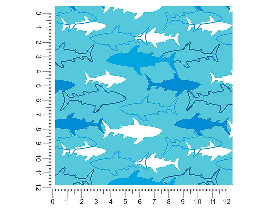 abstract sharks salt water 1ft x 1ft Craft Sheets