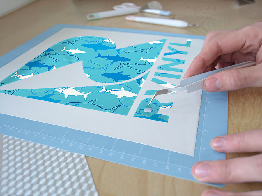 abstract sharks salt water Easy Weed Craft Vinyl