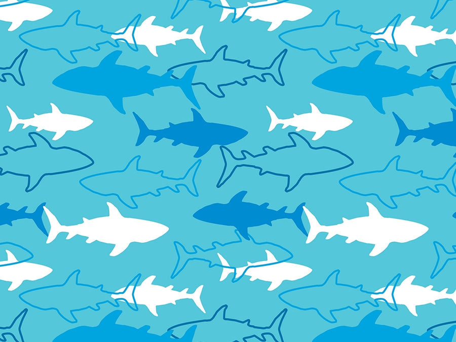 Abstract Sharks Marine Life Vinyl Wrap Pattern~Rwraps Series 914 Digitally Printed Vinyl Wrap~0