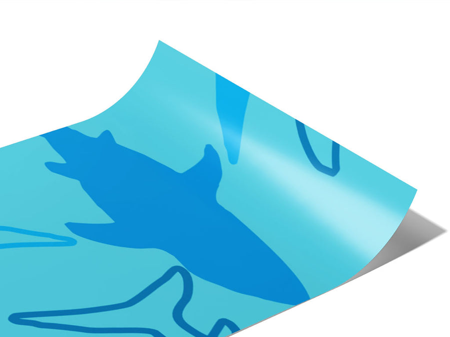 Abstract Sharks Marine Life Vinyl Wraps~Rwraps Series 914 Digitally Printed Vinyl Wrap~0
