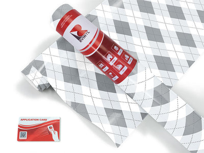 achromatic argyle Craft Vinyl Roll