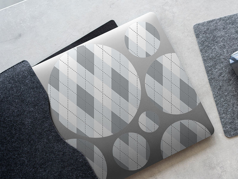 achromatic argyle DIY Laptop Stickers