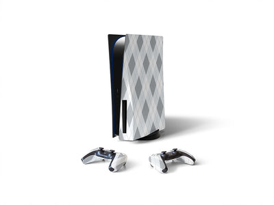 achromatic argyle Sony PS5 DIY Skin