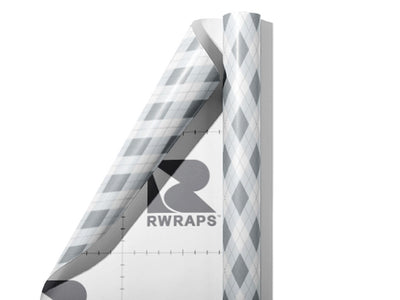 Achromatic  Argyle Wrap Film Sheets~Rwraps Series 914 Achromatic  Argyle Scrolled Sheet~3