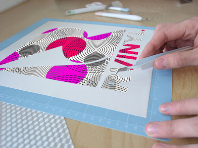 across time abstract geometric Easy Weed Craft Vinyl