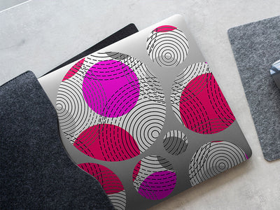 across time abstract geometric DIY Laptop Stickers