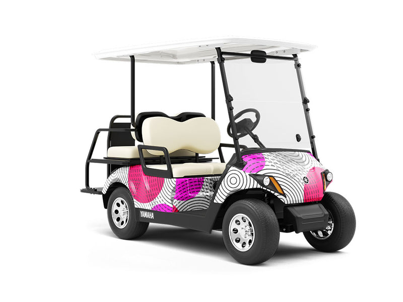 Across Time Abstract Wrapped Golf Cart