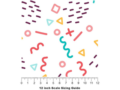 Acting Rehearsal Abstract Vinyl Film Pattern Size 12 inch Scale~Rwraps Acting Rehearsal Abstract Sizing Chart~2