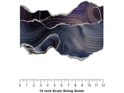 Actinolite  Gemstone Vinyl Film Pattern Size 12 inch Scale~Rwraps Actinolite  Gemstone Sizing Chart~2