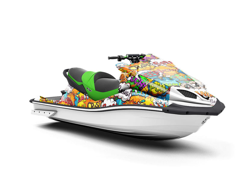 Action Comic Sticker Bomb Jet Ski Vinyl Customized Wrap