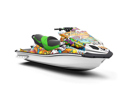 Action Comic Sticker Bomb Jet Ski Vinyl Customized Wrap