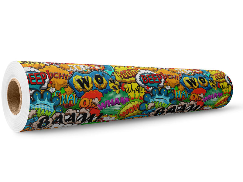 Action Comic Sticker Bomb Wrap Film Wholesale Roll~Rwraps Series 914 Digitally Printed Vinyl Roll~5