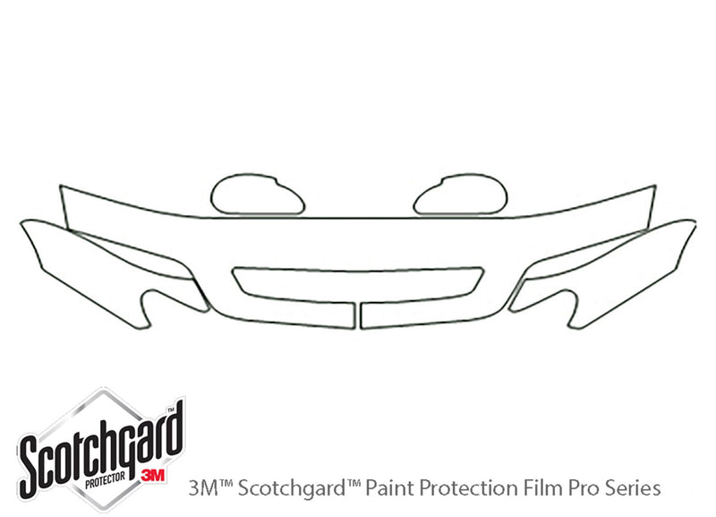 cl 3M Clear Bra Hood Precut PPF Diagram