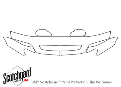 cl 3M Clear Bra Hood Precut PPF Diagram