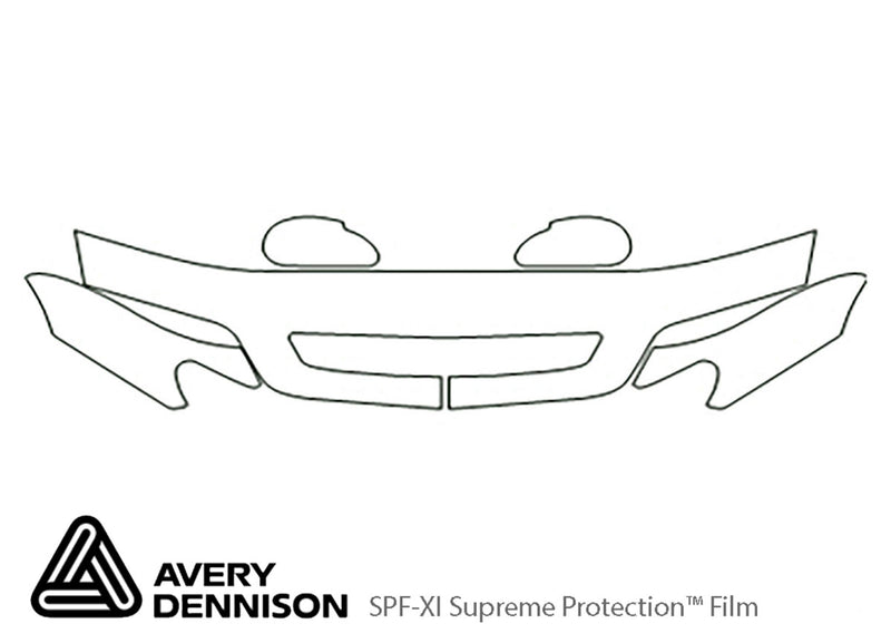 cl Avery Dennison Clear Bra Hood Precut PPF Diagram