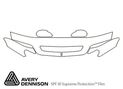cl Avery Dennison Clear Bra Hood Precut PPF Diagram