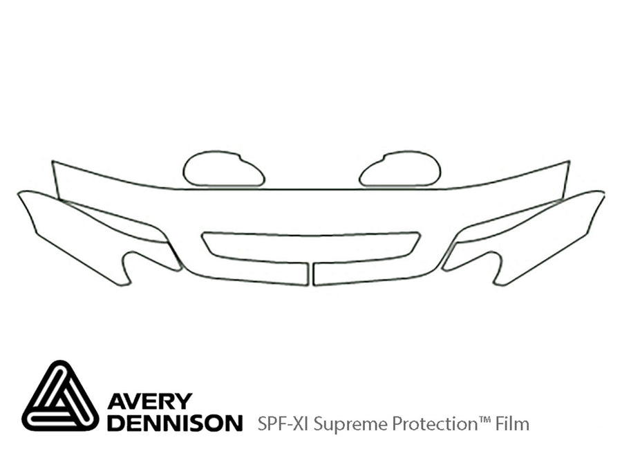 cl Avery Dennison Clear Bra Hood Precut PPF Diagram
