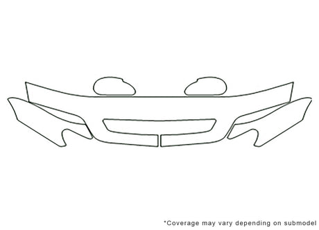 cl Avery Dennison Clear Bra Hood Precut PPF Diagram