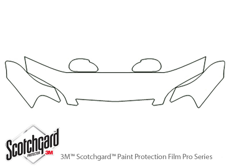 cl 3M Clear Bra Hood Precut PPF Diagram