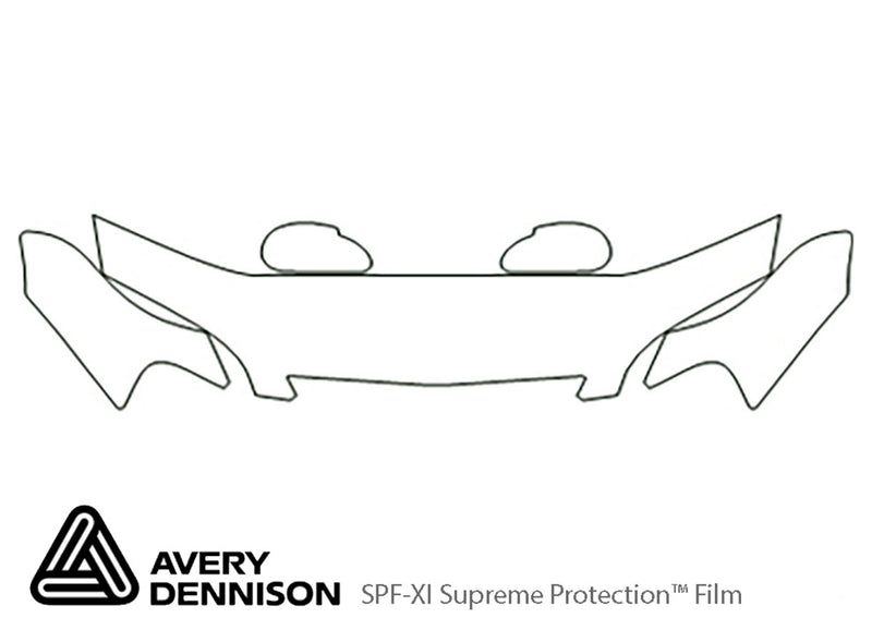 cl Avery Dennison Clear Bra Hood Precut PPF Diagram