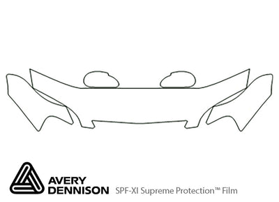 cl Avery Dennison Clear Bra Hood Precut PPF Diagram