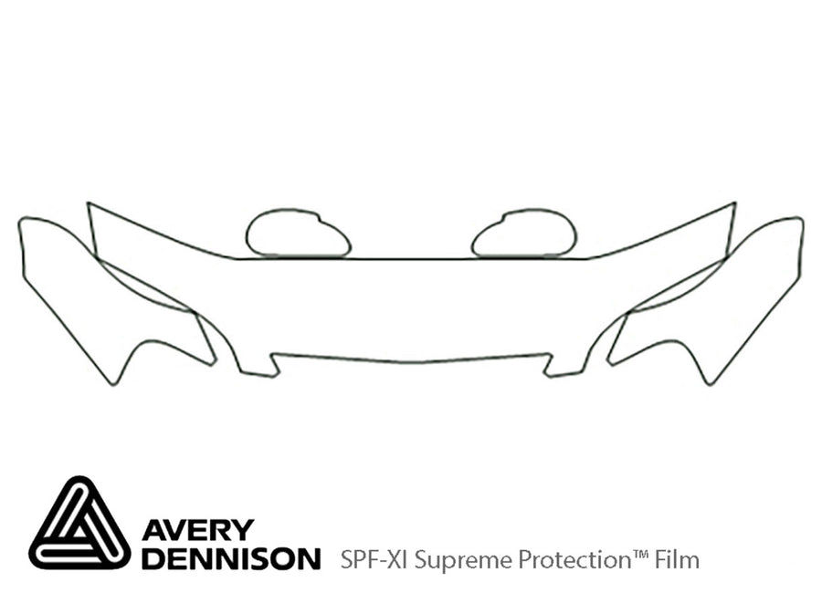 cl Avery Dennison Clear Bra Hood Precut PPF Diagram