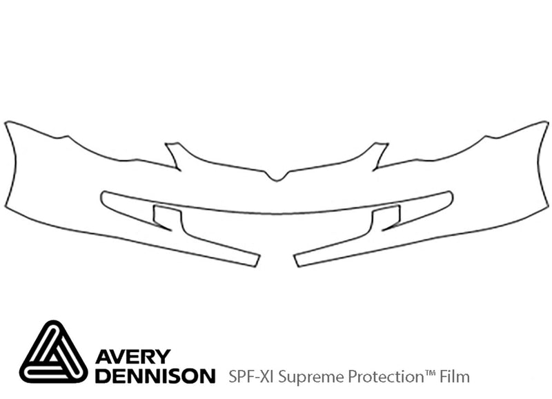 csx Avery Dennison Clear Bra Bumper Precut PPF Diagram