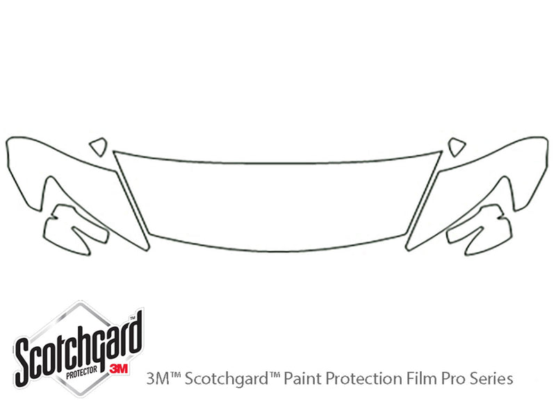 csx 3M Clear Bra Hood Precut PPF Diagram