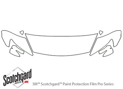 csx 3M Clear Bra Hood Precut PPF Diagram