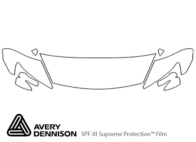 csx Avery Dennison Clear Bra Hood Precut PPF Diagram