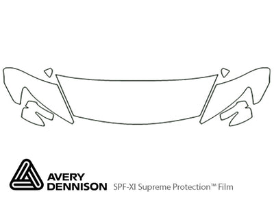 csx Avery Dennison Clear Bra Hood Precut PPF Diagram