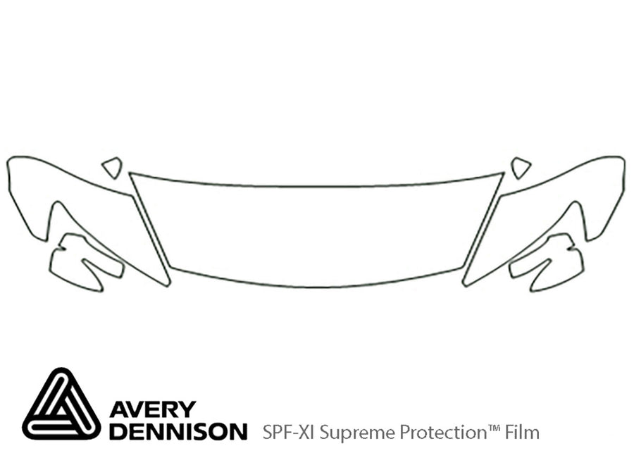 csx Avery Dennison Clear Bra Hood Precut PPF Diagram