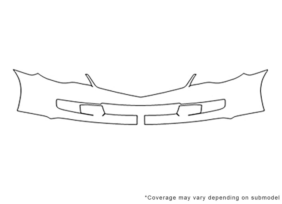 csx 3M Clear Bra Bumper Precut PPF Diagram