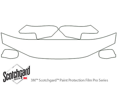el 3M Clear Bra Hood Precut PPF Diagram