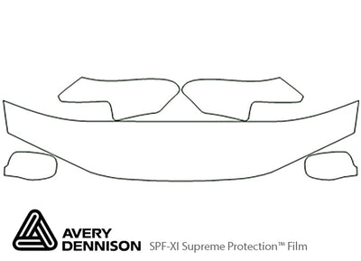 el Avery Dennison Clear Bra Hood Precut PPF Diagram