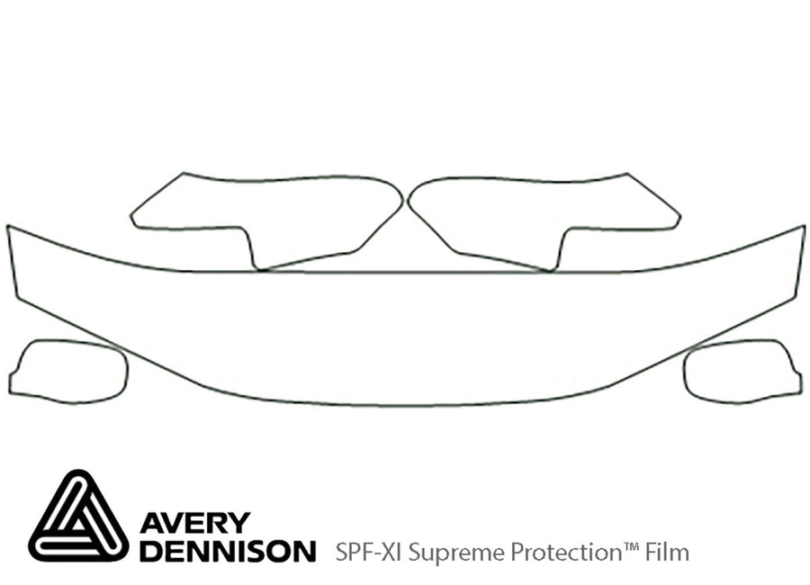 el Avery Dennison Clear Bra Hood Precut PPF Diagram