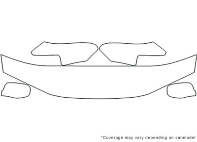 el 3M Clear Bra Hood Precut PPF Diagram