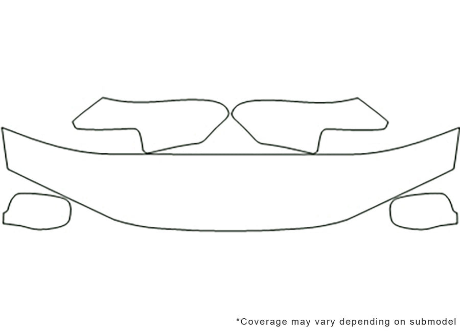 el 3M Clear Bra Hood Precut PPF Diagram