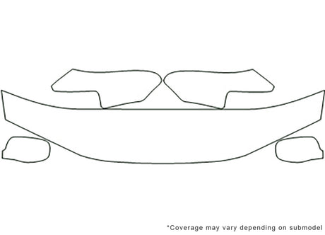 el Avery Dennison Clear Bra Hood Precut PPF Diagram