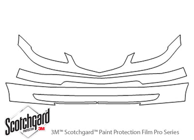 el 3M Clear Bra Bumper Precut PPF Diagram