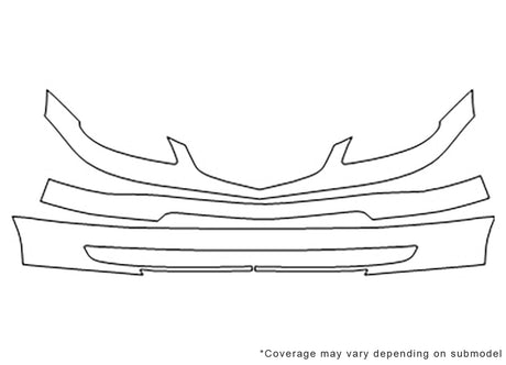 el Avery Dennison Clear Bra Bumper Precut PPF Diagram