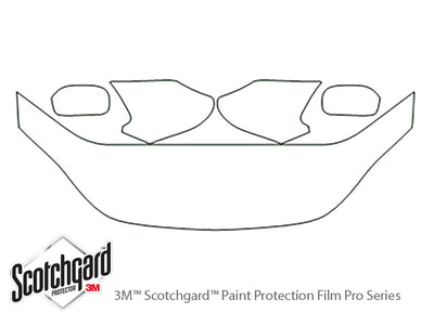 el 3M Clear Bra Hood Precut PPF Diagram