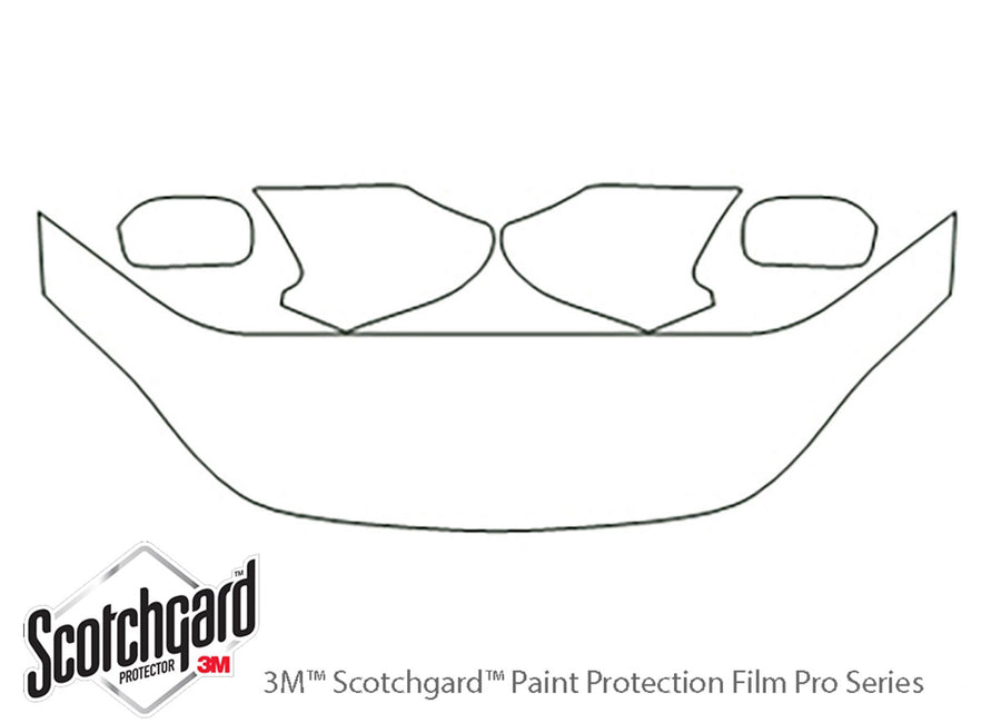 el 3M Clear Bra Hood Precut PPF Diagram